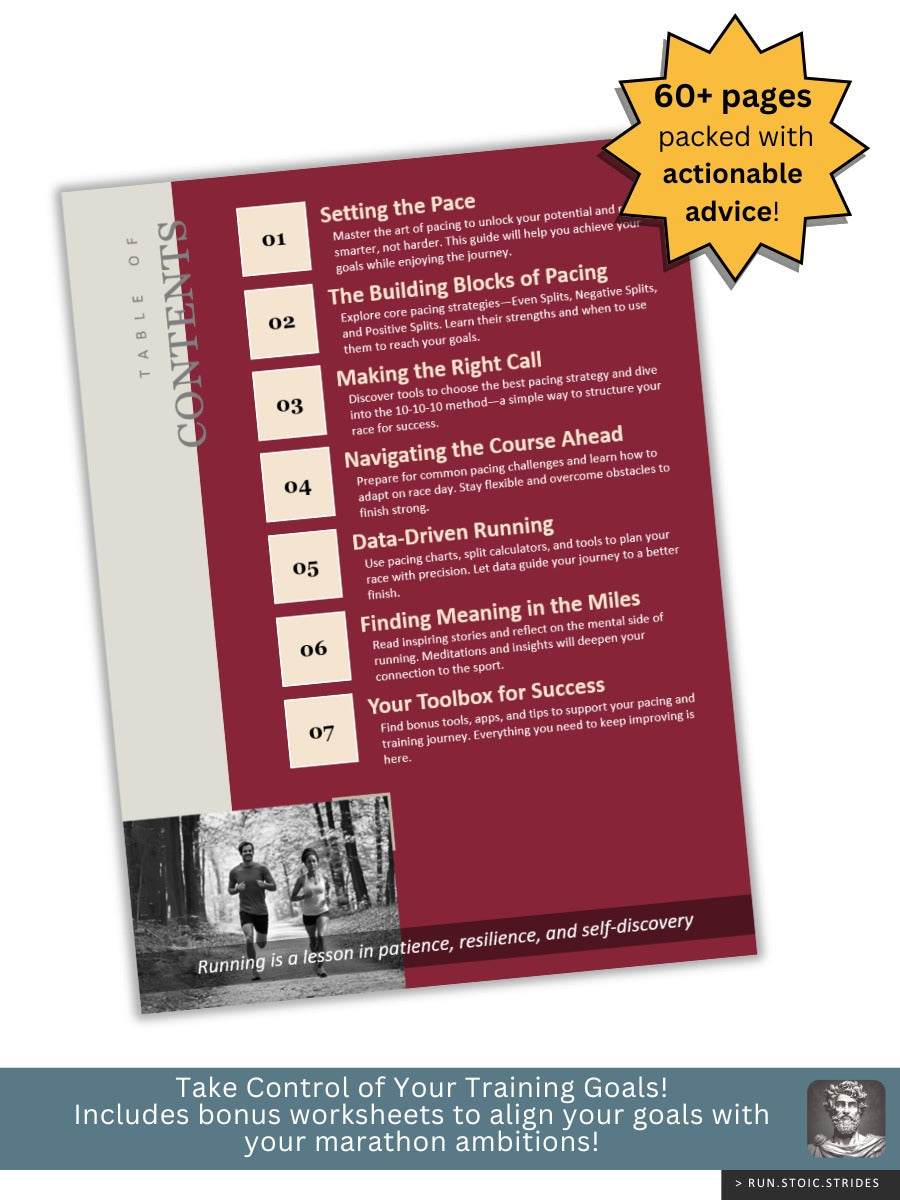 ⏱️ Pacing Strategies for Your Race - [PDF version] - Run.Stoic.Strides