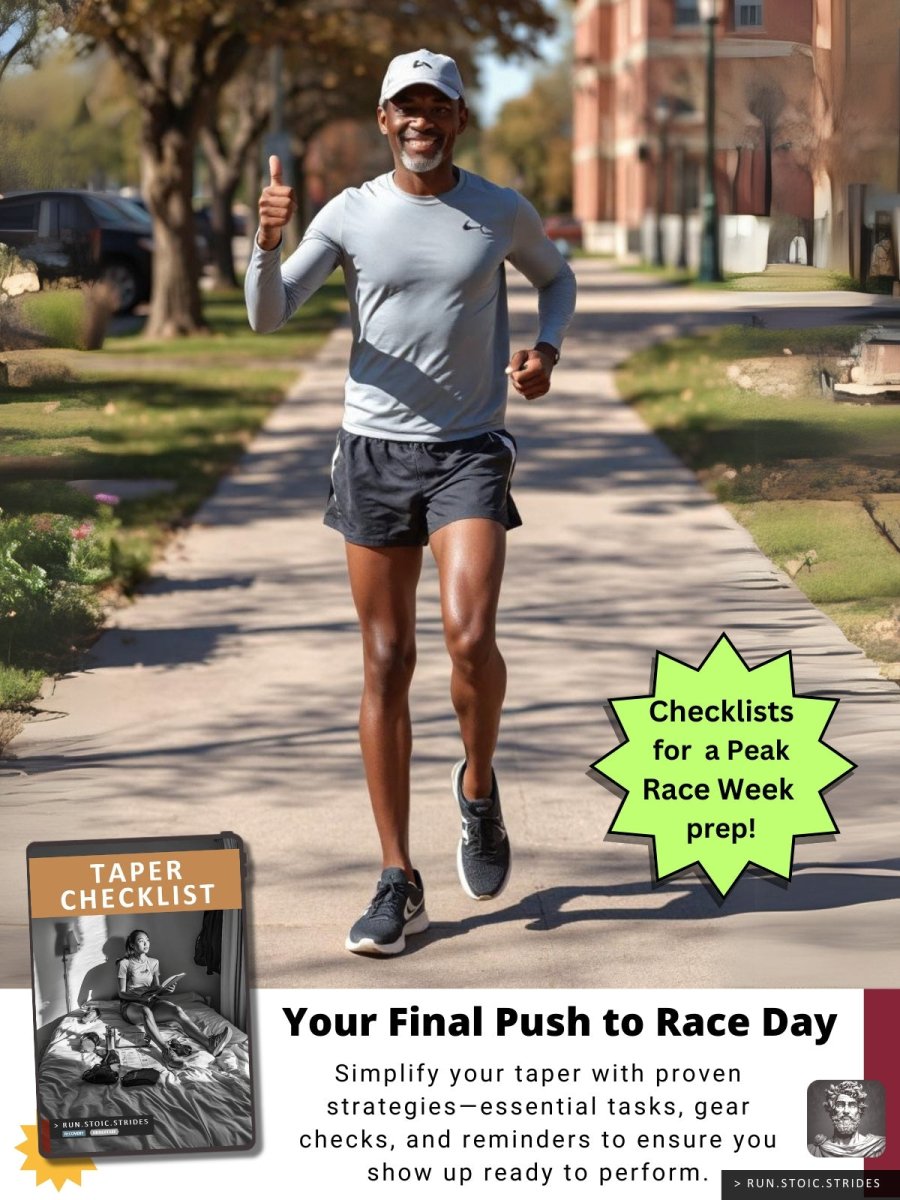 ✅ Race Preparation Checklist during Taper - [PDF version] - Run.Stoic.Strides